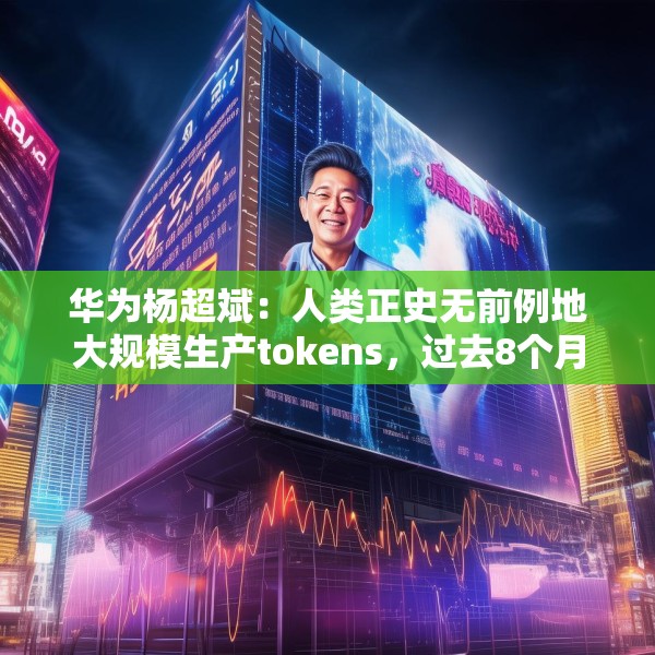 华为杨超斌：人类正史无前例地大规模生产tokens，过去8个月日均TOKEN使用量增加了33倍