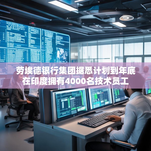 劳埃德银行集团据悉计划到年底在印度拥有4000名技术员工