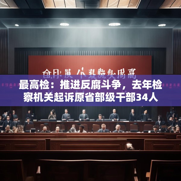 最高检：推进反腐斗争，去年检察机关起诉原省部级干部34人