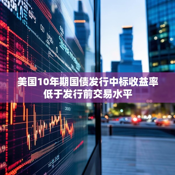 美国10年期国债发行中标收益率低于发行前交易水平