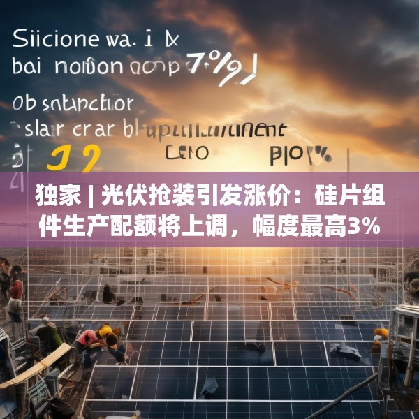 独家 | 光伏抢装引发涨价：硅片组件生产配额将上调，幅度最高3%