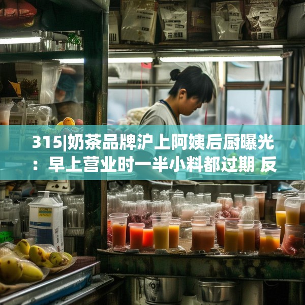 315|奶茶品牌沪上阿姨后厨曝光：早上营业时一半小料都过期 反正就照样用