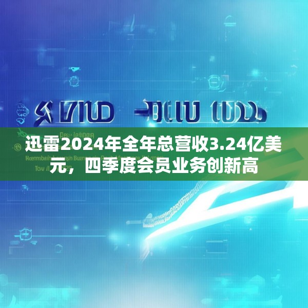 迅雷2024年全年总营收3.24亿美元，四季度会员业务创新高