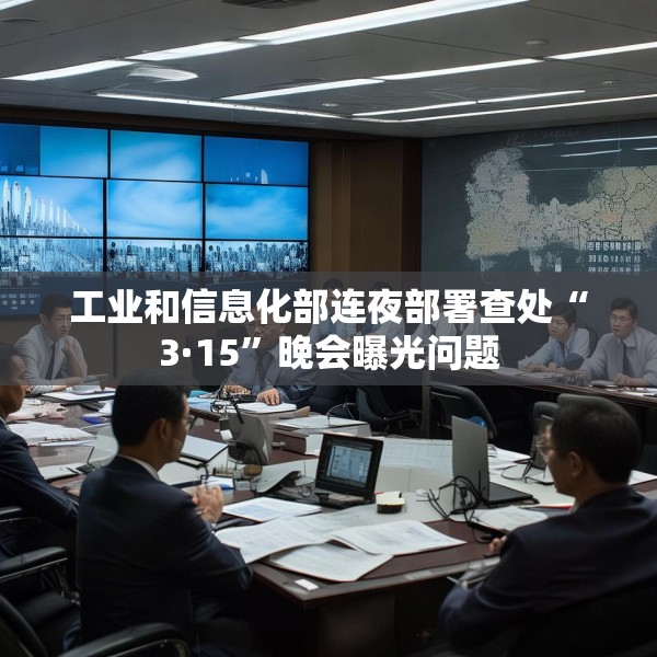 工业和信息化部连夜部署查处“3·15”晚会曝光问题