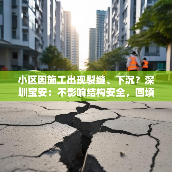 小区因施工出现裂缝、下沉？深圳宝安：不影响结构安全，回填后统一修复