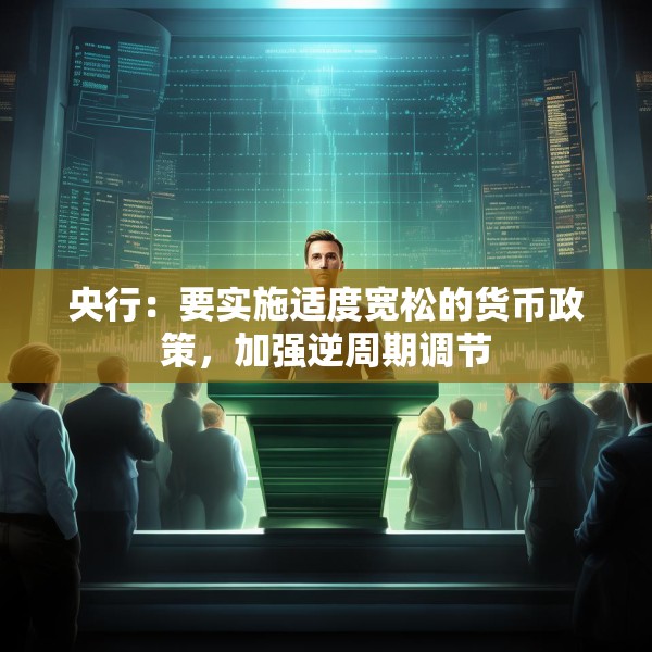 央行：要实施适度宽松的货币政策，加强逆周期调节