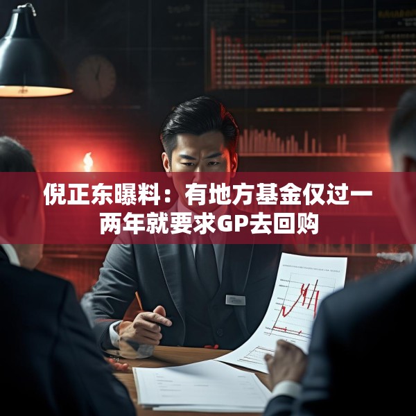 倪正东曝料：有地方基金仅过一两年就要求GP去回购