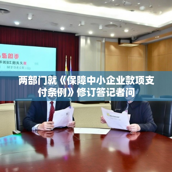 两部门就《保障中小企业款项支付条例》修订答记者问