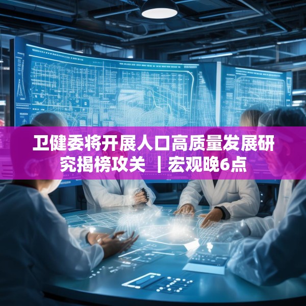 卫健委将开展人口高质量发展研究揭榜攻关 ｜宏观晚6点