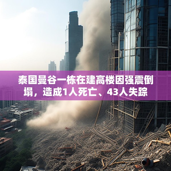 泰国曼谷一栋在建高楼因强震倒塌，造成1人死亡、43人失踪