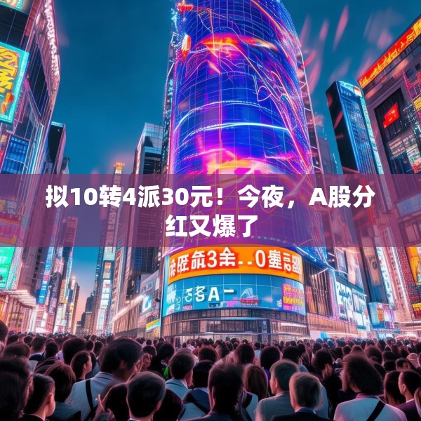 拟10转4派30元！今夜，A股分红又爆了