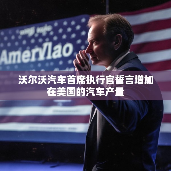 沃尔沃汽车首席执行官誓言增加在美国的汽车产量