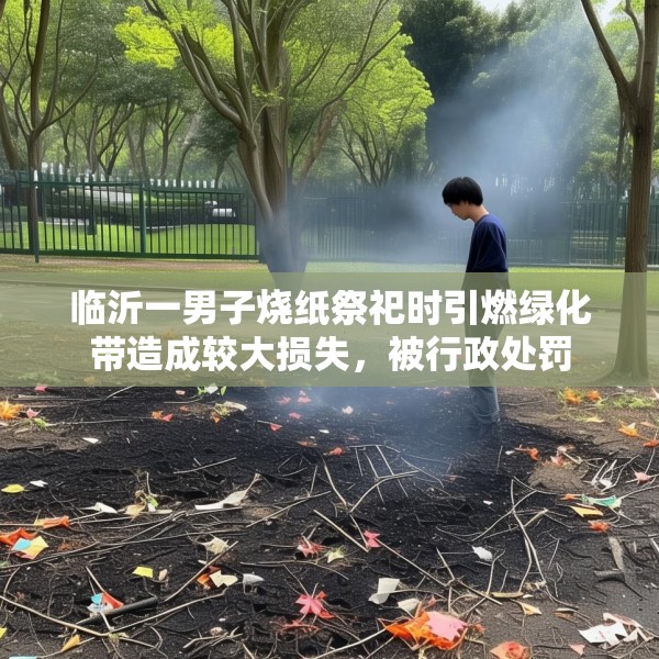 临沂一男子烧纸祭祀时引燃绿化带造成较大损失，被行政处罚