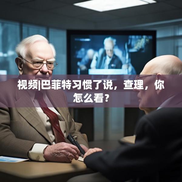 视频|巴菲特习惯了说，查理，你怎么看？