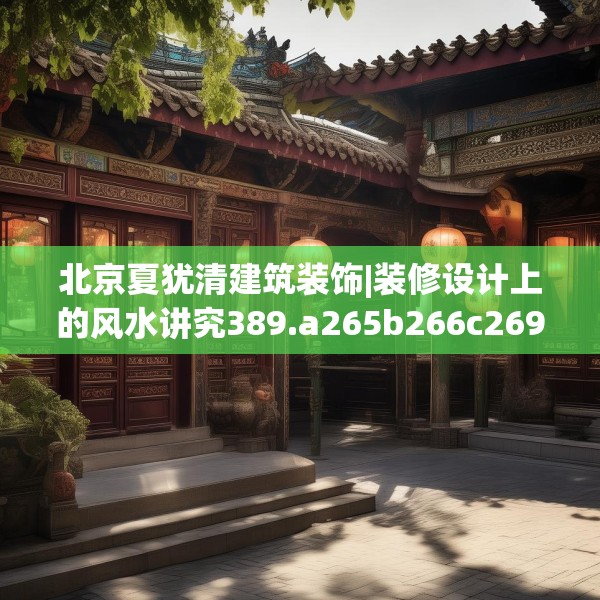 北京夏犹清建筑装饰|装修设计上的风水讲究389.a265b266c269fgy.276cvcx