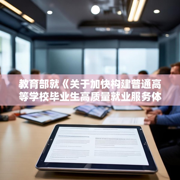 教育部就《关于加快构建普通高等学校毕业生高质量就业服务体系的意见》答问