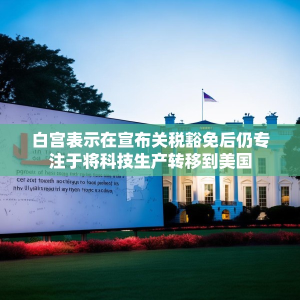 白宫表示在宣布关税豁免后仍专注于将科技生产转移到美国