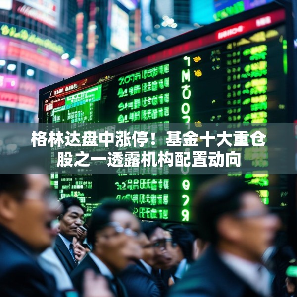 格林达盘中涨停！基金十大重仓股之一透露机构配置动向