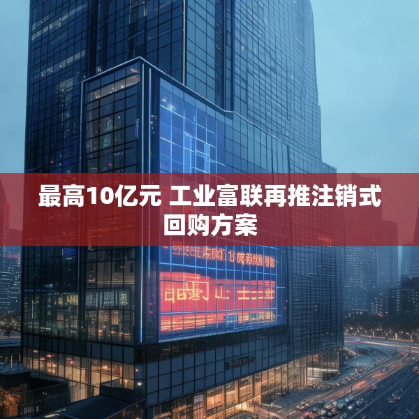 最高10亿元 工业富联再推注销式回购方案