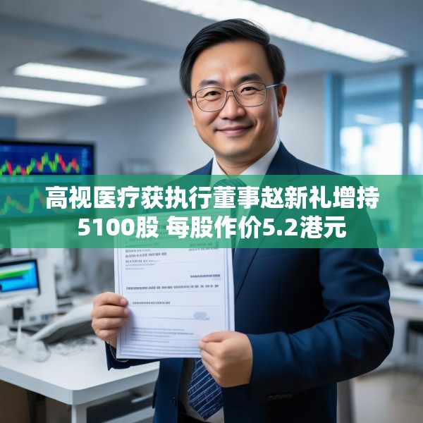 高视医疗获执行董事赵新礼增持5100股 每股作价5.2港元