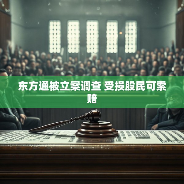 东方通被立案调查 受损股民可索赔