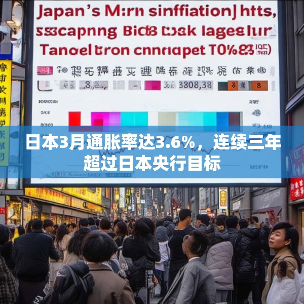 日本3月通胀率达3.6%，连续三年超过日本央行目标