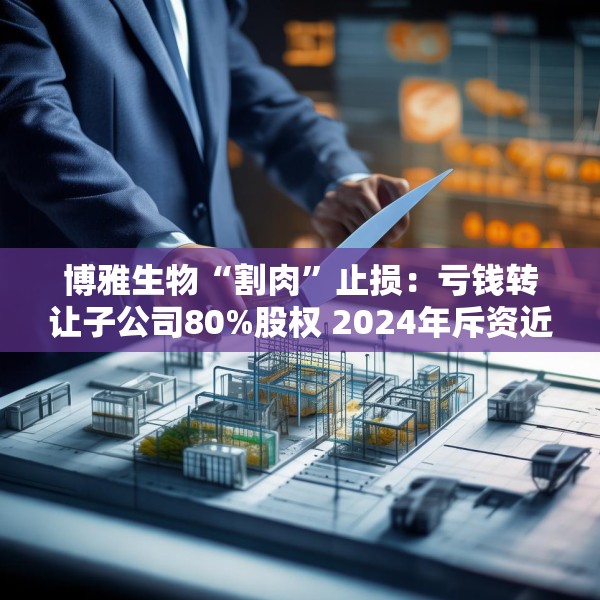 博雅生物“割肉”止损：亏钱转让子公司80%股权 2024年斥资近5亿元增资扩股