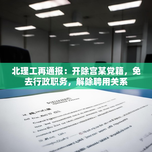 北理工再通报：开除宫某党籍，免去行政职务，解除聘用关系