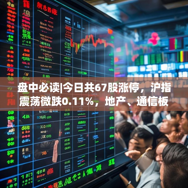 盘中必读|今日共67股涨停，沪指震荡微跌0.11%，地产、通信板块走高