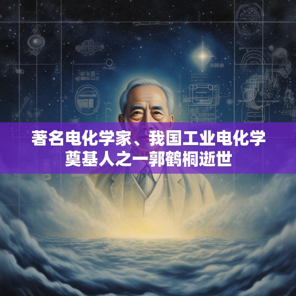 著名电化学家、我国工业电化学奠基人之一郭鹤桐逝世