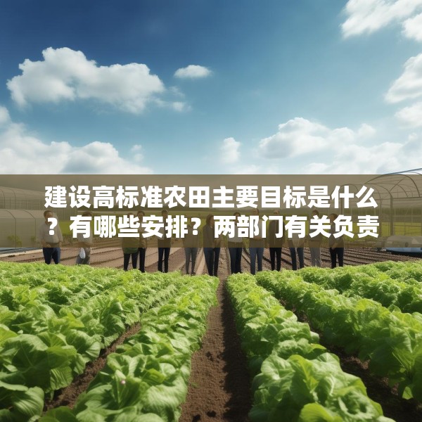 建设高标准农田主要目标是什么？有哪些安排？两部门有关负责人答问