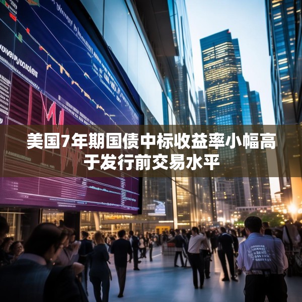 美国7年期国债中标收益率小幅高于发行前交易水平