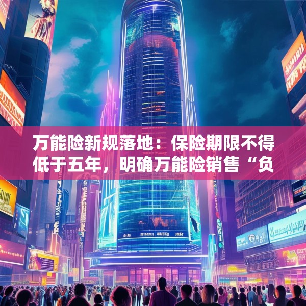 万能险新规落地：保险期限不得低于五年，明确万能险销售“负面清单”