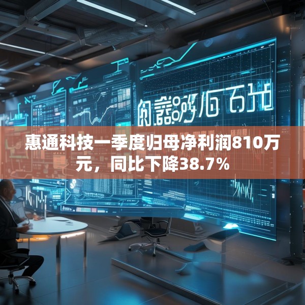 惠通科技一季度归母净利润810万元，同比下降38.7%