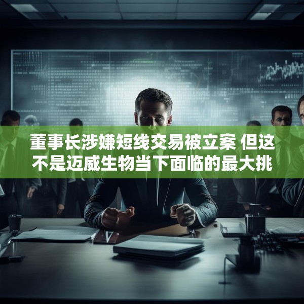 董事长涉嫌短线交易被立案 但这不是迈威生物当下面临的最大挑战