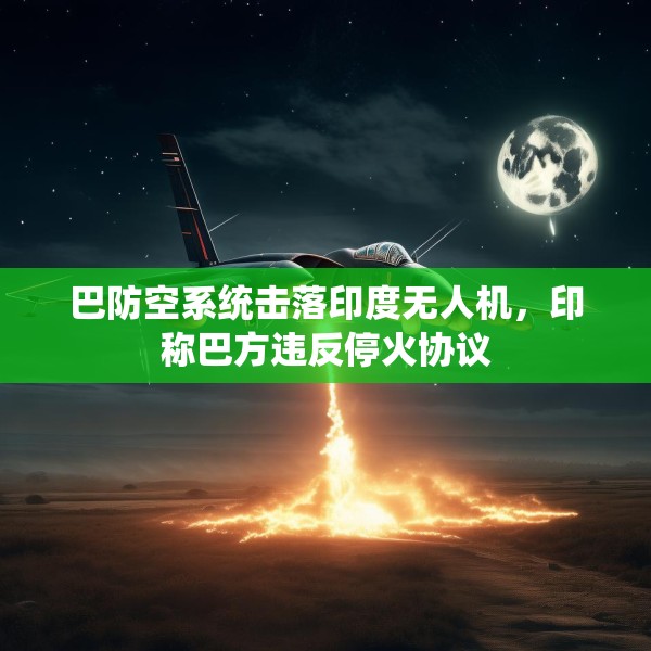 巴防空系统击落印度无人机，印称巴方违反停火协议