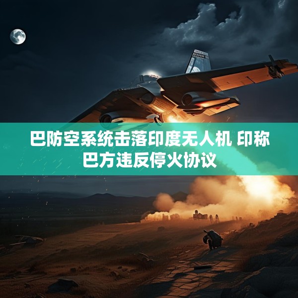 巴防空系统击落印度无人机 印称巴方违反停火协议