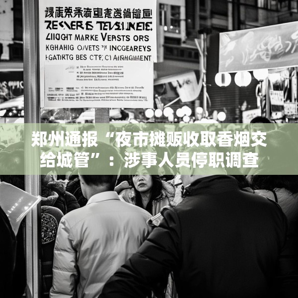 郑州通报“夜市摊贩收取香烟交给城管”：涉事人员停职调查