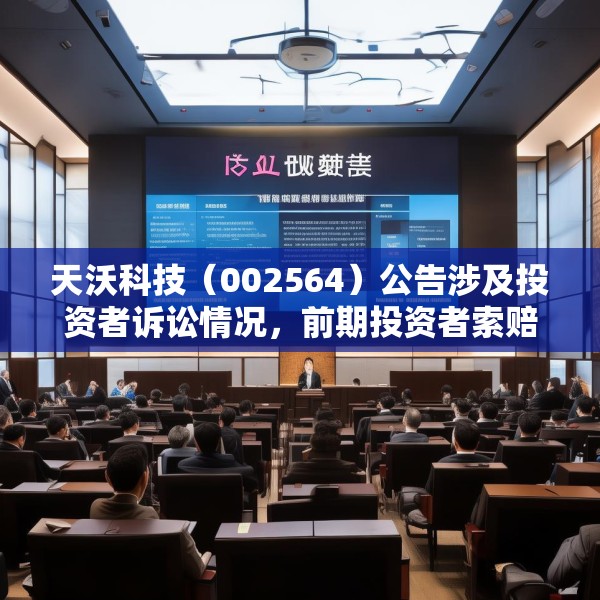 天沃科技（002564）公告涉及投资者诉讼情况，前期投资者索赔案已有一审胜诉