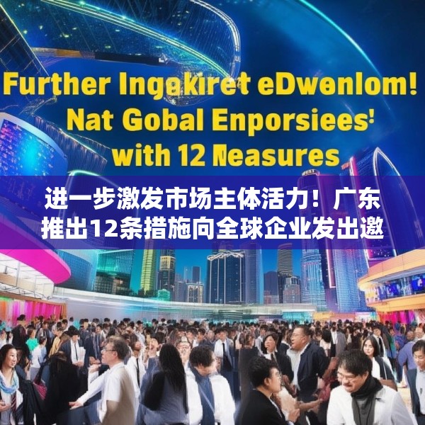 进一步激发市场主体活力！广东推出12条措施向全球企业发出邀约