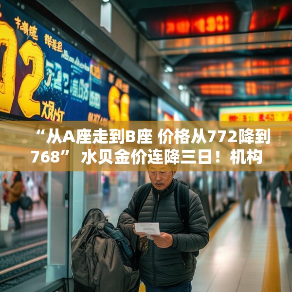 “从A座走到B座 价格从772降到768” 水贝金价连降三日！机构调整预期