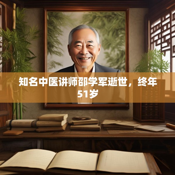 知名中医讲师邵学军逝世，终年51岁