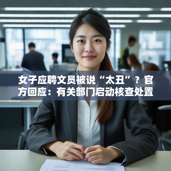 女子应聘文员被说“太丑”？官方回应：有关部门启动核查处置