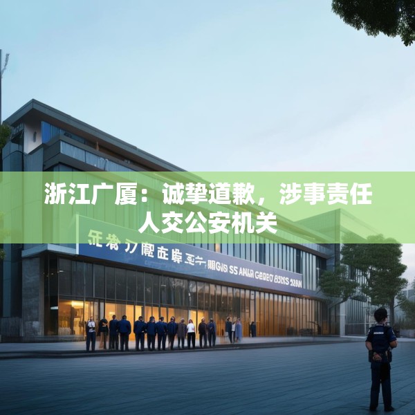 浙江广厦：诚挚道歉，涉事责任人交公安机关