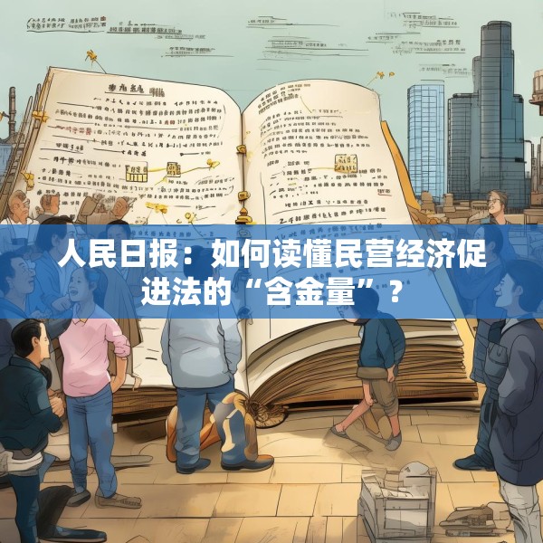 人民日报：如何读懂民营经济促进法的“含金量”？