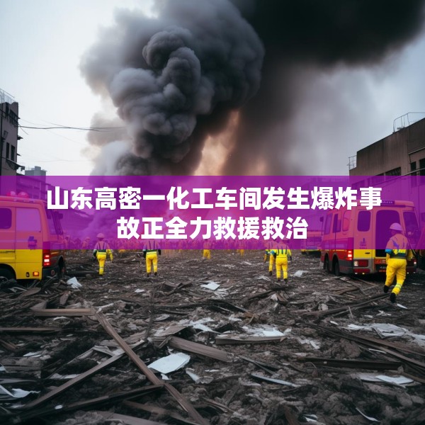 山东高密一化工车间发生爆炸事故正全力救援救治