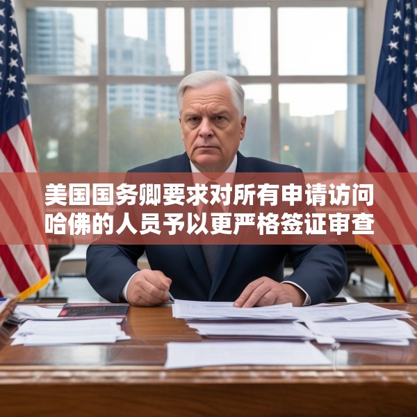 美国国务卿要求对所有申请访问哈佛的人员予以更严格签证审查