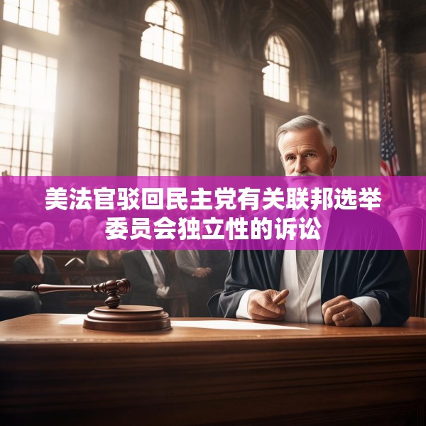美法官驳回民主党有关联邦选举委员会独立性的诉讼