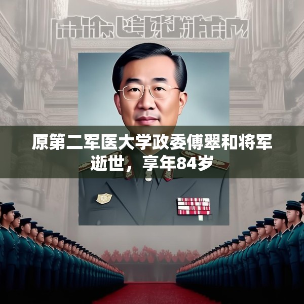 原第二军医大学政委傅翠和将军逝世，享年84岁