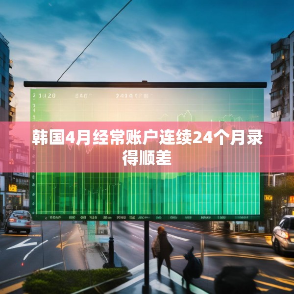 韩国4月经常账户连续24个月录得顺差